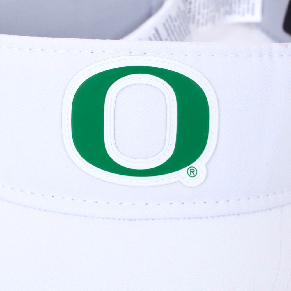 Classic Oregon O, Nike, White, Visor, Performance/Dri-FIT, Accessories, Unisex, Ace, Primetime, Oregon, 882519